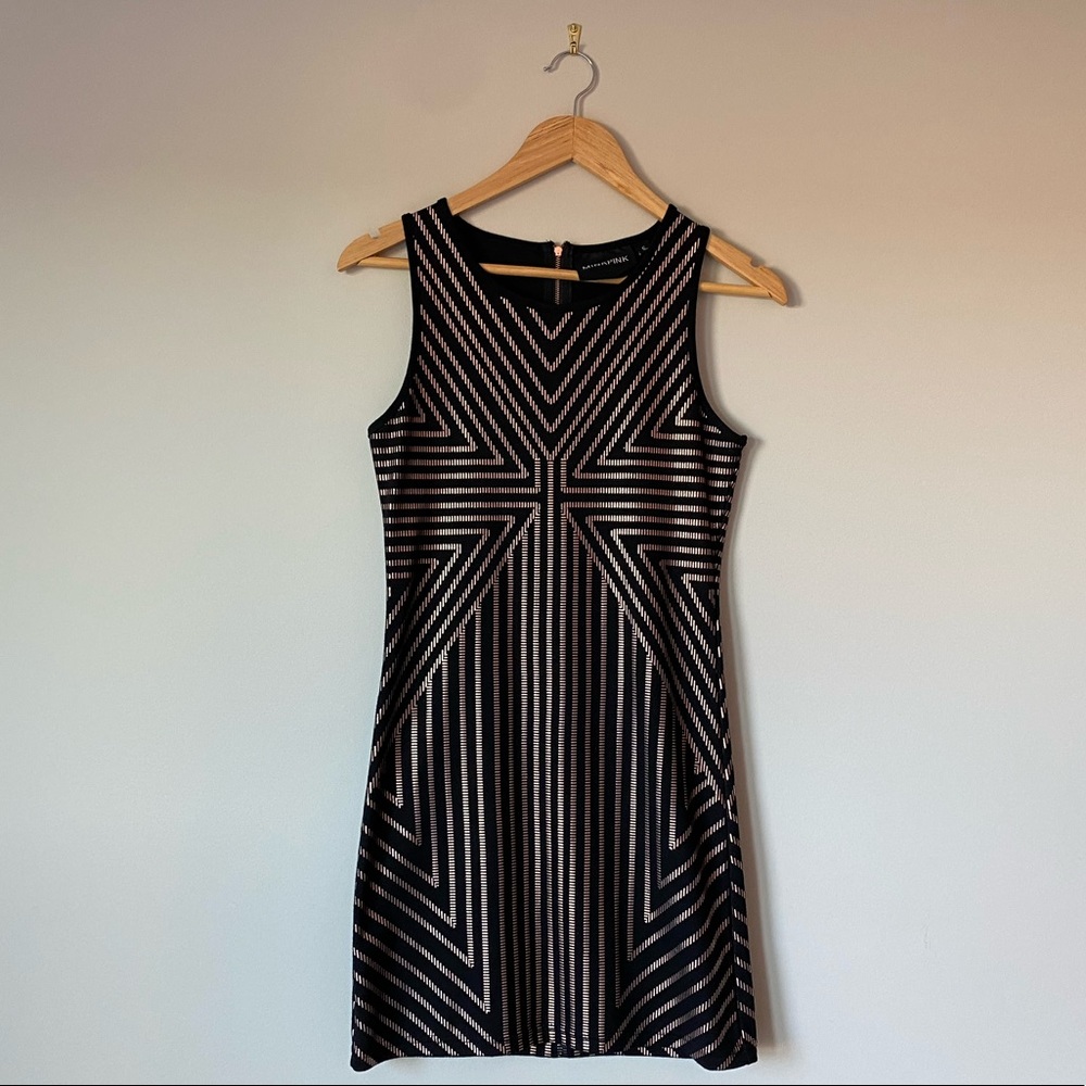 MINKPINK Black And Rose Gold Dress